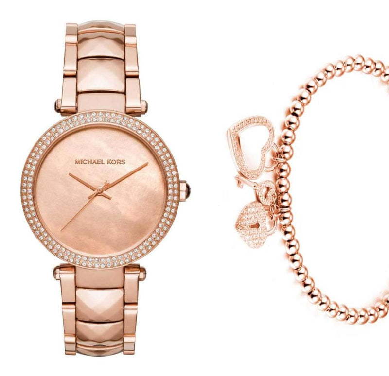 Michael Kors Parker Rose Gold Dial with Diamonds Rose Gold Steel Strap Watch for Women - MK6426 Buy Now By Michael Kors