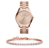 Michael Kors Slim Runway Rose Gold Dial Two Tone Steel Strap Watch for Women - MK4294 Buy Now By Michael Kors