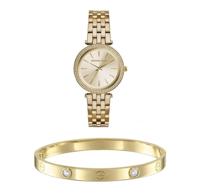 Michael Kors Darci Gold Dial Gold Steel Strap Watch for Women - MK3430 Buy Now By Michael Kors