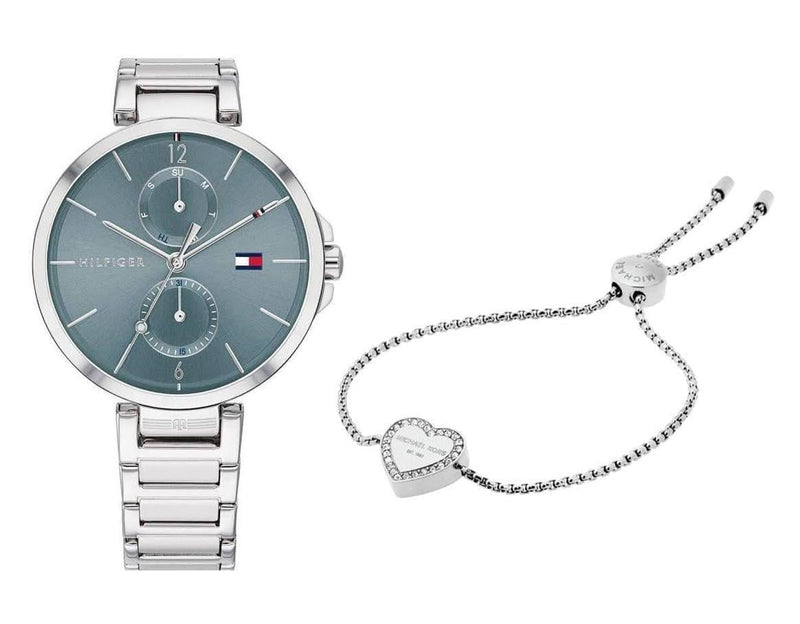 Shop Tommy Hilfiger Angela Blue Dial Silver Steel Strap Watch for Women - 1782126 in USA
