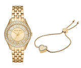 Michael Kors Harlowe Three-Hand Quartz Gold Dial Gold Steel Strap Watch For Women - MK4709 Buy Now By Michael Kors