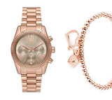 Michael Kors Lexington Chronograph Grey Dial Rose Gold Steel Strap Watch For Women - MK7217 Buy Now By Michael Kors