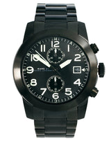 Marc Jacobs Larry Chronograph Black Dial Black Steel Strap Watch for Men - MBM5052 Buy Now By Marc Jacobs