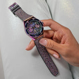 Guess Multifunction Analog Purple Dial Black Rubber Strap Watch For Women - GW0620L4 Buy Now By Guess