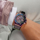 Guess Multifunction Analog Purple Dial Black Rubber Strap Watch For Women - GW0620L4 Buy Now By Guess
