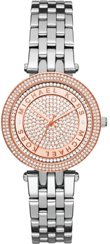 Michael Kors Darci Rose Gold Dial Silver Steel Strap Watch for Women - MK3446 Buy Now By Michael Kors