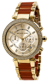 Michael Kors Parker Gold Dial Two Tone Steel Strap Watch for Women - MK6139 Buy Now By Michael Kors