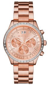 Michael Kors Brinkley Rose Gold Dial Rose Gold Steel Strap Watch for Women - MK6204 Buy Now By Michael Kors