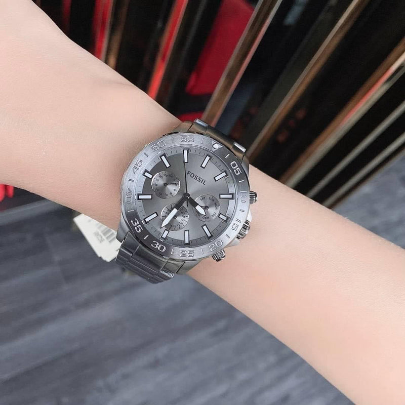 Fossil Bannon Multifunction Chronograph Grey Dial Grey Steel Strap Watch for Men - BQ2491 Buy Now By Fossil