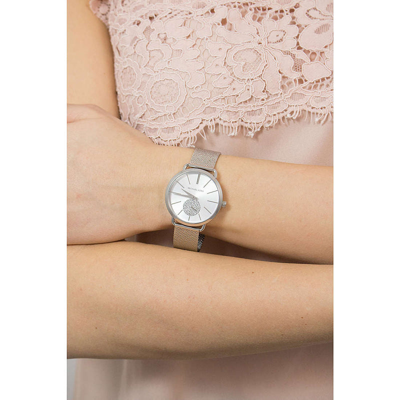 Michael Kors Portia Silver Dial Silver Mesh Bracelet Watch for Women - MK3843 Buy Now By Michael Kors