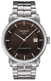 Tissot Luxury Powermatic 80 Brown Dial Silver Steel Strap Watch For Men - T086.407.11.291.00