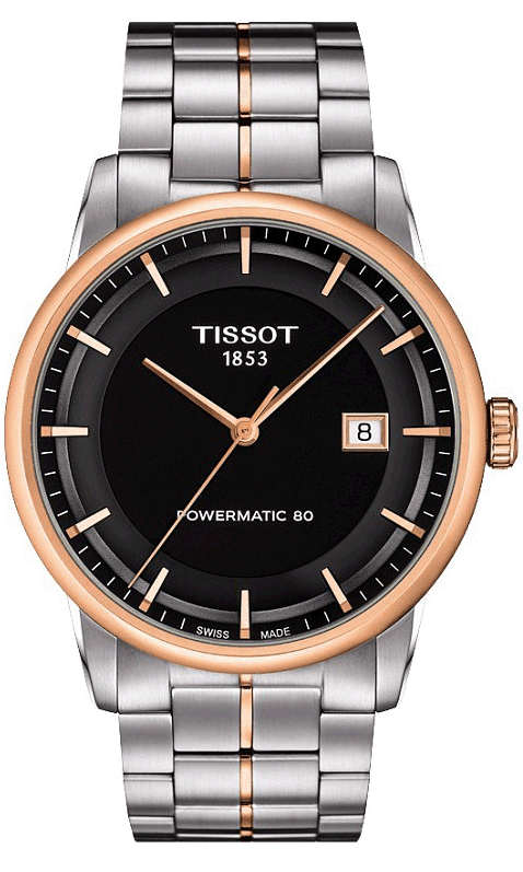 Tissot Luxury Powermatic 80 Black Dial Silver Steel Strap Watch For Men - T086.407.22.051.00 Buy Now By Tissot