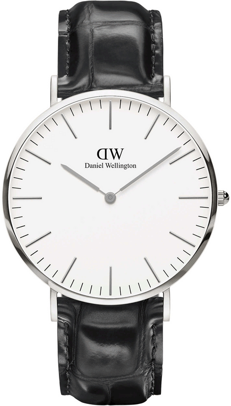 Daniel Wellington Classic Reading White Dial Black Leather Strap Watch For Men - DW00100028