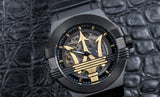 Maserati Potenza Skeleton Limited Edition Black Dial Black Leather Strap Watch For Men - R8821108027 Buy Now By Maserati