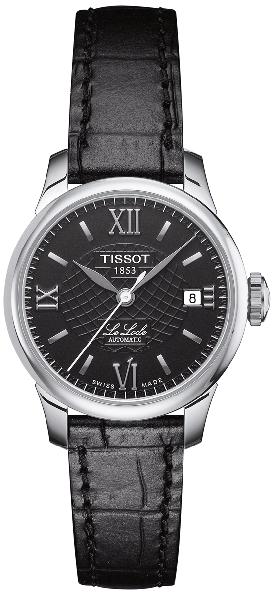 Tissot Le Locle Automatic Lady Black Dial Black Leather Strap Watch for Women - T41.1.123.57 Buy Now By Tissot