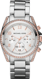 Michael Kors Blair Chronograph Silver Dial Silver Steel Strap Watch for Women - MK5459