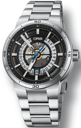 Oris TT1 Engine Date Skeleton Black Dial Silver Steel Strap Watch for Men - 0173377524124-0782408 Buy Now By Oris