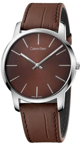 Calvin Klein City Brown Dial Brown Leather Strap Watch for Men - K2G211GK Buy Now By Calvin Klein