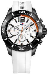 Tommy Hilfiger Nolan Multi Function White Dial White Rubber Strap Watch for Men - 1791146 Buy Now By Tommy Hilfiger