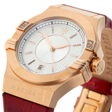 Maserati Potenza Silver Dial Red Leather Strap Watch For Women - R8851108501 Buy Now By Maserati