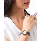 Michael Kors Averi Gold Dial Navy Blue Leather Strap Watch for Women - MK2526 Buy Now By Michael Kors