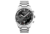 Shop Hugo Boss Pioneer Black Dial Silver Steel Strap Watch for Men - 1513712 in USA