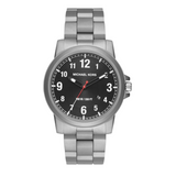 Michael Kors Paxton Analog Black Dial Silver Steel Strap Watch For Men - MK8500 Buy Now By Michael Kors