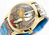 Gucci G Timeless Disney Donald Duck Brown Dial Brown Leather Strap Watch For Women - YA1264167 Buy Now By Gucci
