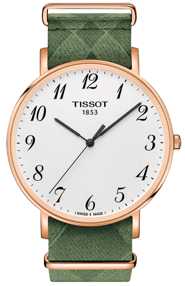 Tissot T Classic Everytime White Dial Green Nylon Strap Watch for Men - T109.610.38.032.00 Buy Now By Tissot
