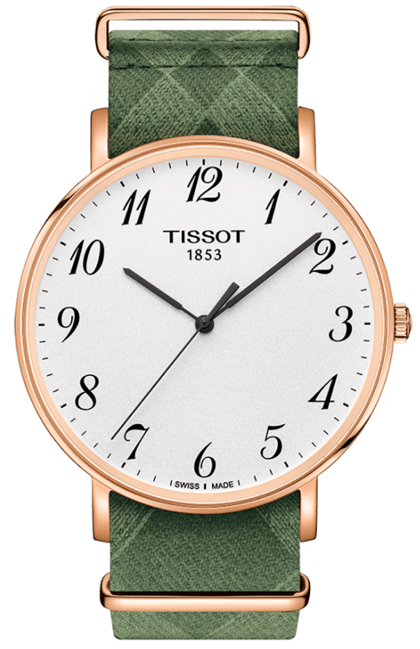 Tissot T Classic Everytime White Dial Green Nylon Strap Watch for Men - T109.610.38.032.00 Buy Now By Tissot