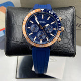 Fossil Bannon Multifunction Blue Dial Blue Silicone Strap Watch for Men - BQ2498 Buy Now By Fossil
