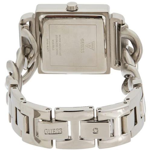 Shop Guess Vanity Diamonds White Dial Silver Steel Strap Watch for Women - W1030L1 in USA