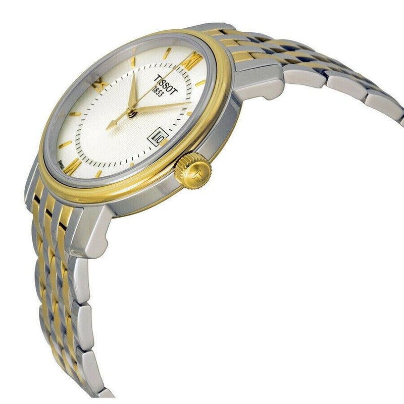 Tissot T Classic Bridgeport Silver Dial Two Tone Mesh Bracelet Watch For Men - T097.410.22.038.00 Buy Now By Tissot