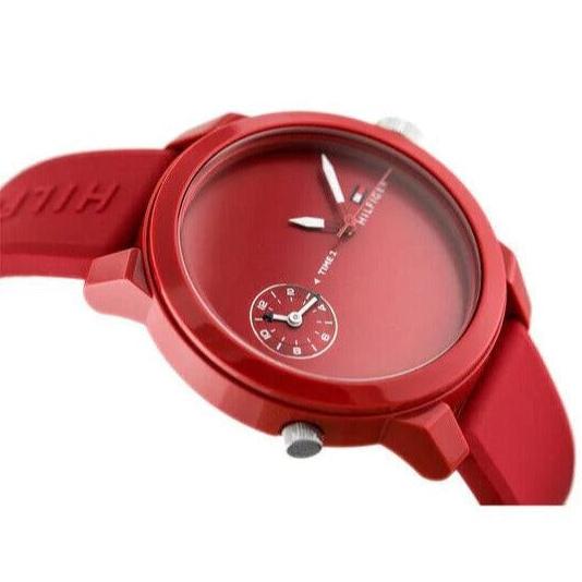 Tommy Hilfiger Denim Quartz Red Dial Red Rubber Strap Watch for Men - 1791323 Buy Now By Tommy Hilfiger
