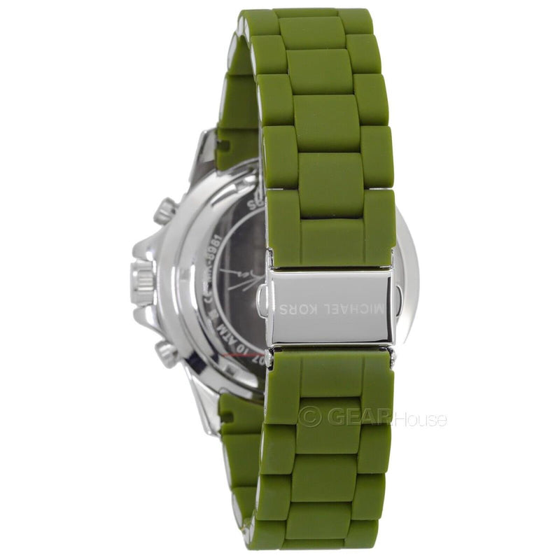 Michael Kors Everest Chronograph Black Dial Green Silicone Strap Watch For Men - MK8981 Buy Now By Michael Kors