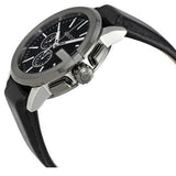 Shop Gucci G Chrono Black Dial Black Leather Strap Watch For Men - YA101205 in USA