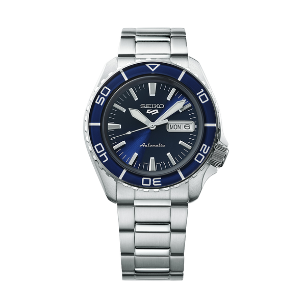 Seiko 5 Sports Automatic Blue Dial Silver Steel Strap Watch for Men - SRPK97K1 Buy Now By Seiko