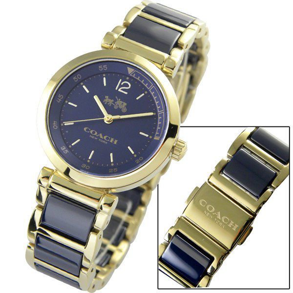 Coach Sport Ceramic Blue Dial Two Tone Steel Strap Watch for Women - 14502462 Buy Now By Coach
