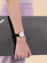 Michael Kors Camille Three-Hand Crystals White Dial Black Leather Strap Watch for Women - MK2962 Buy Now By Michael Kors