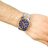 Michael Kors Lexington Blue Dial Two Tone Steel Strap Watch for Men - MK8412 Buy Now By Michael Kors