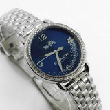 Coach Glitz Blue Dial Silver Steel Strap Watch for Women - 14502693 Buy Now By Coach