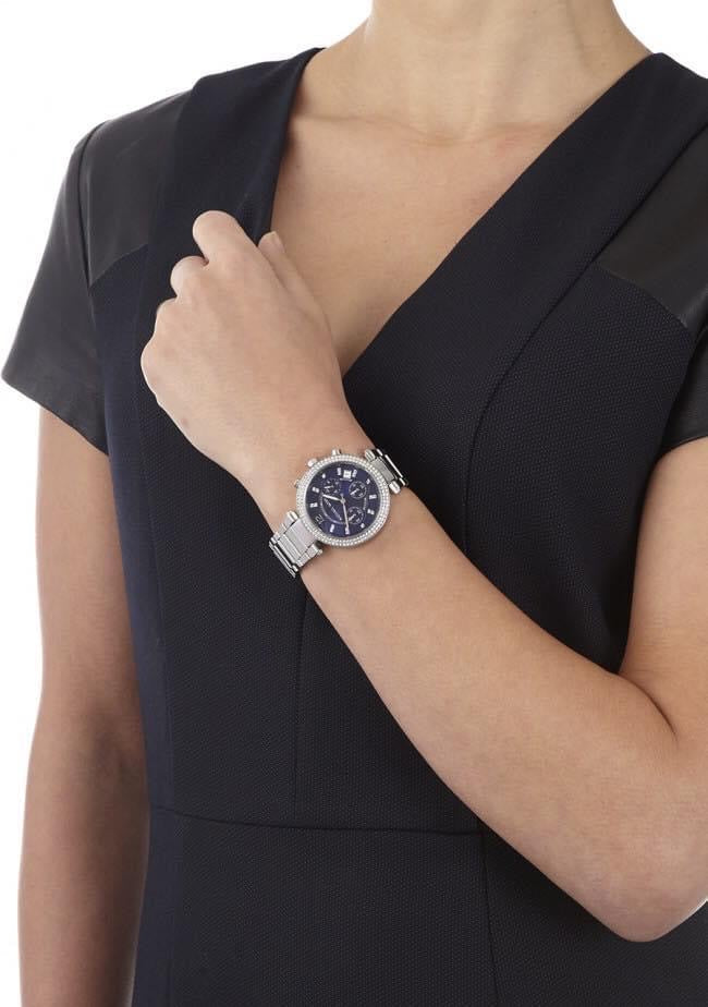 Michael Kors Parker Chronograph Blue Dial Silver Steel Strap Watch for Women - MK6117 Buy Now By Michael Kors