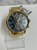 Maserati Epoca 42mm Black Dial Gold Mesh Bracelet Watch For Men - R8873618007 Buy Now By Maserati