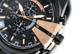 Diesel Mega Chief Chronograph Black Dial Black Steel Strap Watch For Men - DZ4309 Buy Now By Diesel