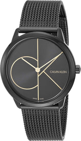 Calvin Klein Minimal Black Dial Black Mesh Bracelet Watch for Women - K3M224X1 Buy Now By Calvin Klein