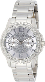 Guess Sassy Multifunction Quartz Silver Dial Silver Steel Strap Watch For Women - W0705L1 Buy Now By Guess