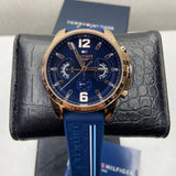 Tommy Hilfiger Decker Multifunction Blue Dial Blue Rubber Strap Watch for Men - 1791474 Buy Now By Tommy Hilfiger