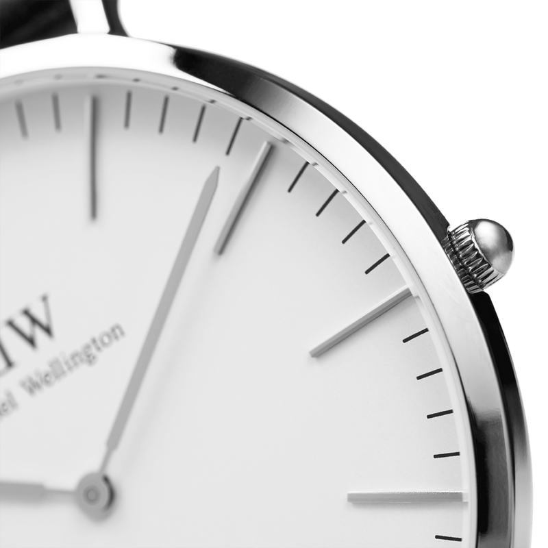 Daniel Wellington Classic Sheffield White Dial Black Leather Strap Watch For Men - DW00100020 Buy Now By Daniel Wellington