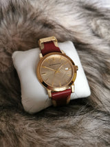 Burberry The City Gold Dial Orange Leather Strap Watch for Women - BU9017 Buy Now By Burberry