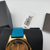 Marc Jacobs Baby Dave Gold Dial Blue Leather Strap Watch for Women - MBM1263 Buy Now By Marc Jacobs